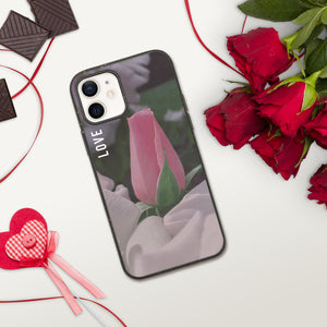 Love Pink Rose Biodegradable Phone Case