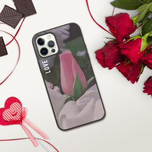 Love Pink Rose Biodegradable Phone Case