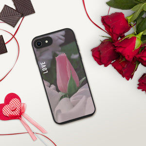 Love Pink Rose Biodegradable Phone Case