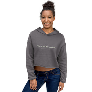 Wipe Out Coronavirus Crop Hoodie